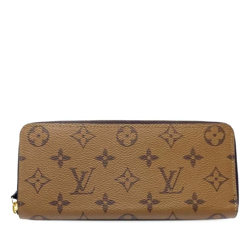 Louis Vuitton Monogram Reverse Clemence Long Wallet Brown Very good condition - Front View