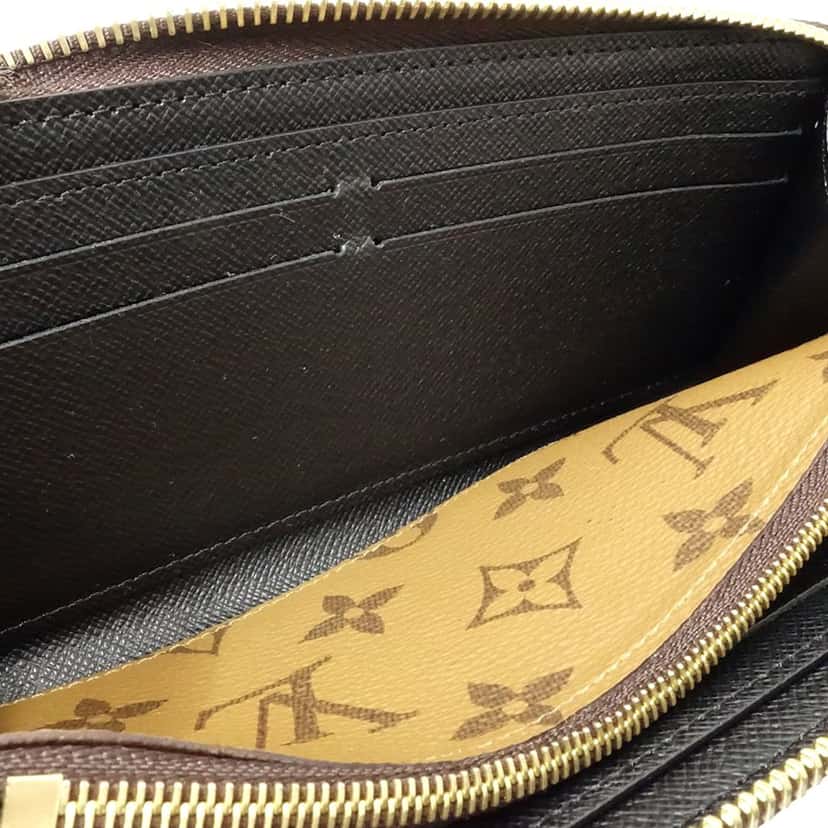 Louis Vuitton Monogram Reverse Clemence Long Wallet Brown Very good condition - Box View