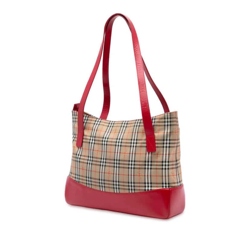 Burberry Haymarket Check Canvas Tote Beige Very good condition - Back View