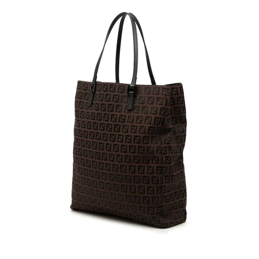 Fendi Zucchino Canvas Tote Brown Very good condition - Back View