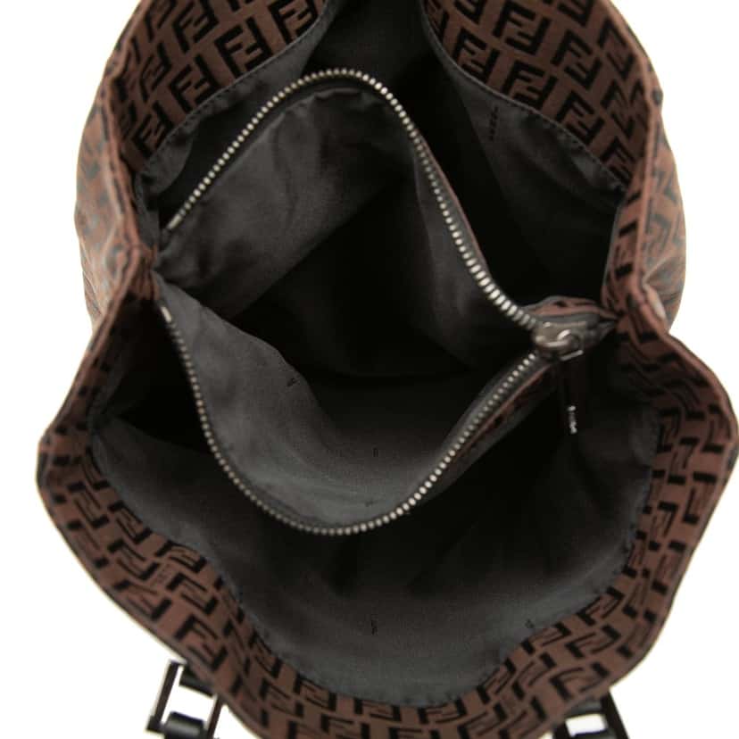 Fendi Zucchino Canvas Tote Brown Very good condition - Model View