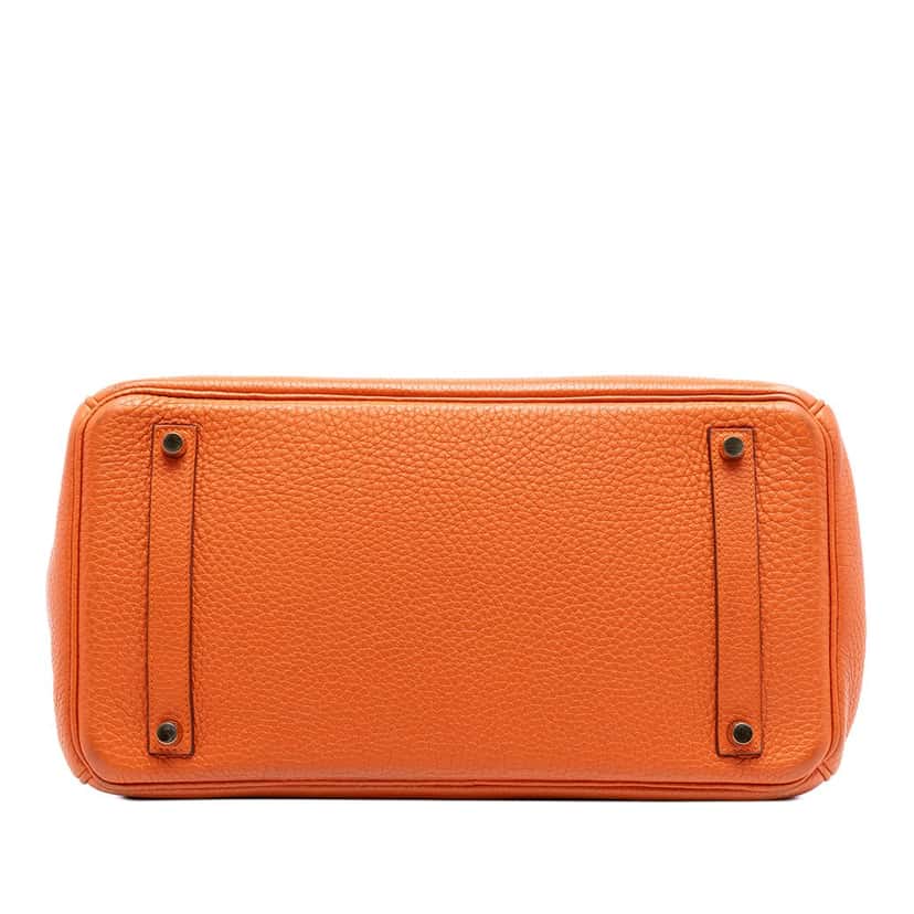 Hermès Togo Birkin Retourne 35 Orange Leather Very good condition - Inside View