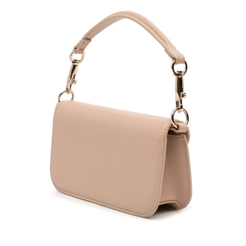 Valentino Small Calfskin VLogo Loco Satchel Brown Leather Very good condition - Back View