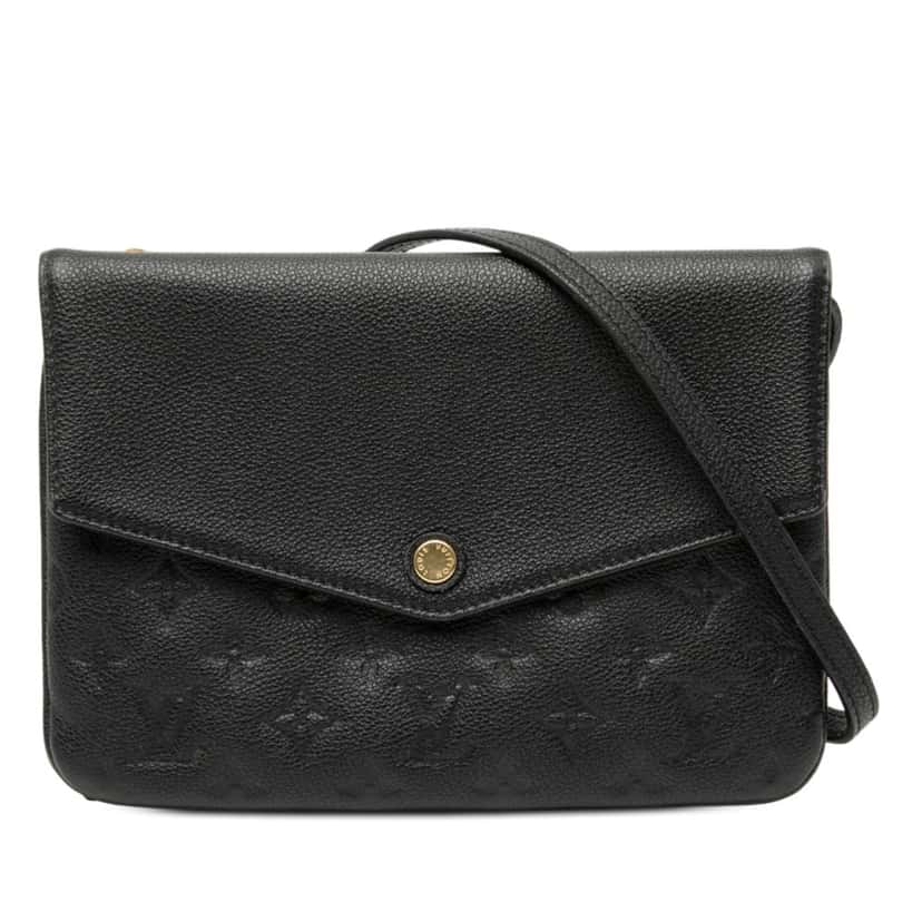 Louis Vuitton Monogram Empreinte Twice Black Leather Very good condition - Front View
