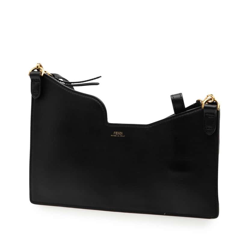 Fendi Mini Leather 3 Pocket Crossbody Black Leather Very good condition - Back View