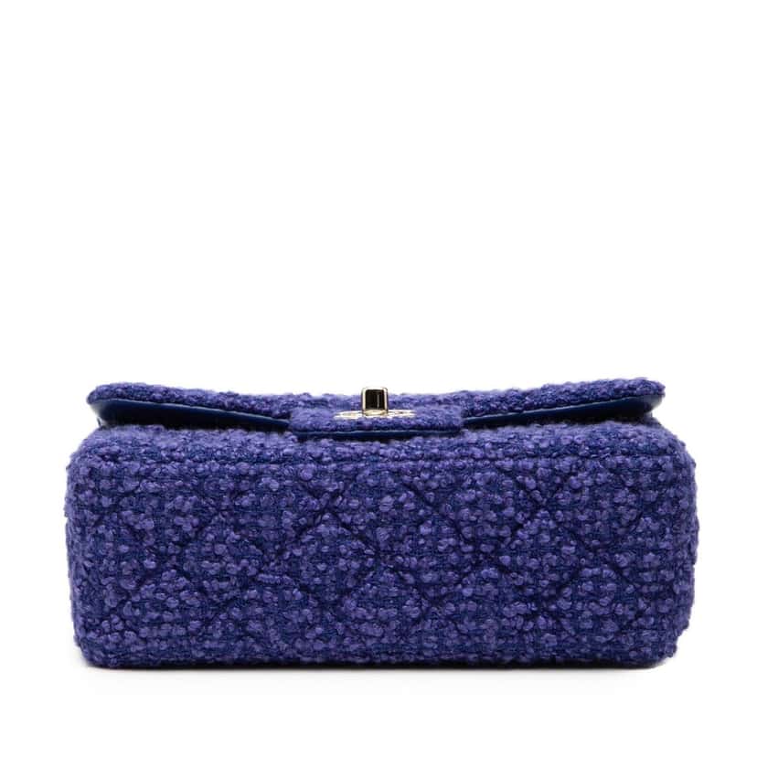 Chanel Mini Rectangular Classic Tweed Single Flap Blue Very good condition - Inside View