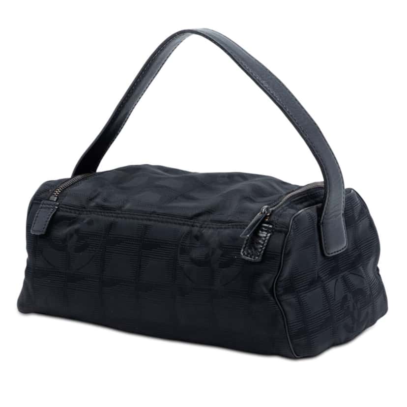Chanel New Travel Line Nylon Vanity Bag Black Very good condition - Back View
