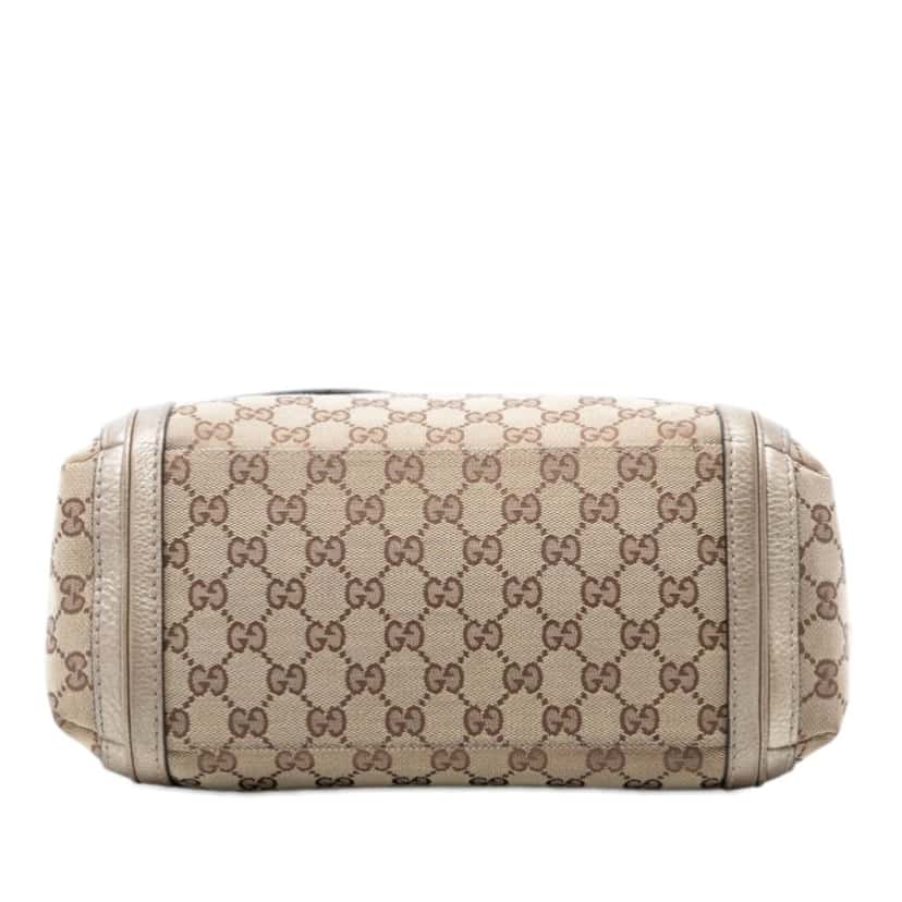 Gucci GG Canvas Bella Flap Satchel Beige Very good condition - Inside View