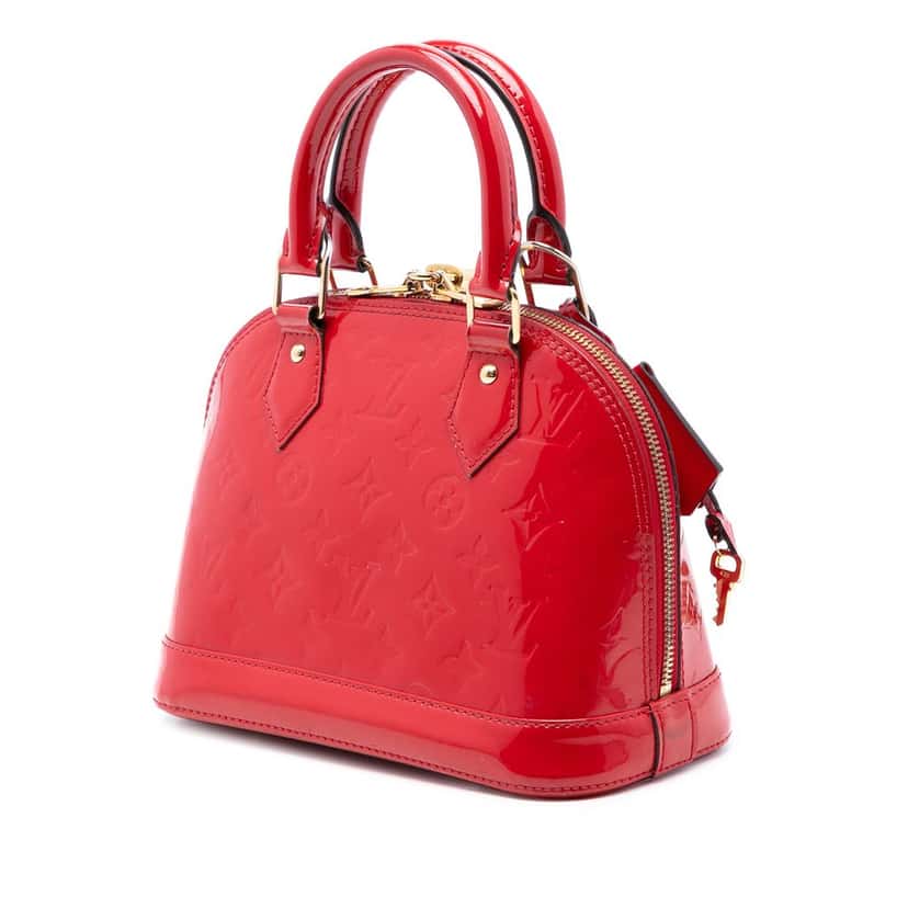 Louis Vuitton Monogram Vernis Alma BB Red Leather Very good condition - Back View