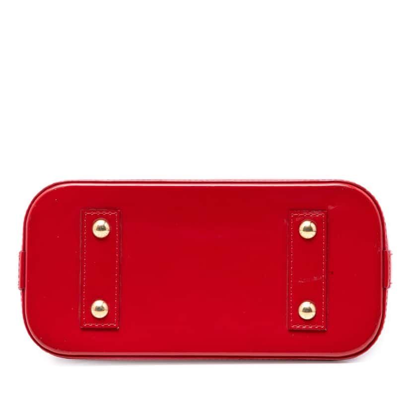 Louis Vuitton Monogram Vernis Alma BB Red Leather Very good condition - Inside View