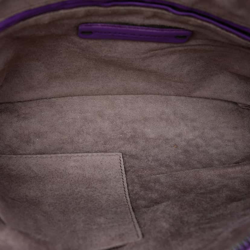Bottega Veneta Nappa Intrecciato Nodini Crossbody Purple Leather Very good condition - Model View
