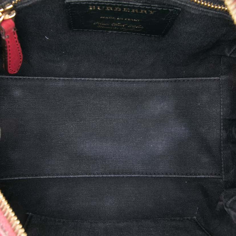 Burberry Small House Check Canvas Alchester Bowling Bag Beige Very good condition - Model View