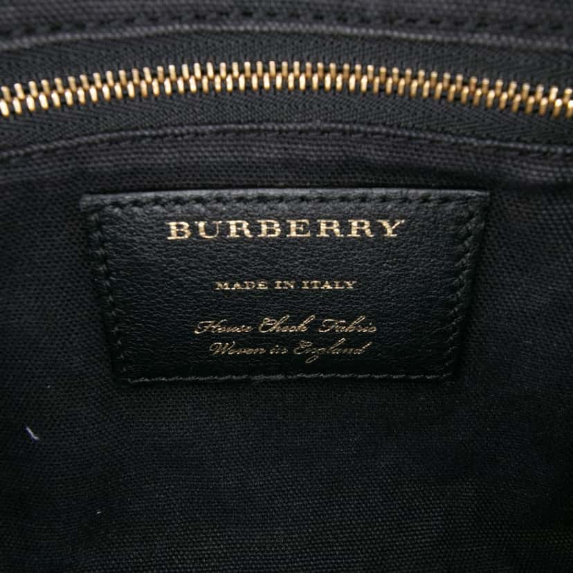 Burberry Small House Check Canvas Alchester Bowling Bag Beige Very good condition - Box View