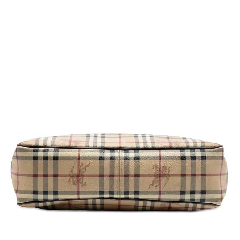 Burberry Haymarket Check Coated Canvas Messenger Bag Beige Very good condition - Inside View
