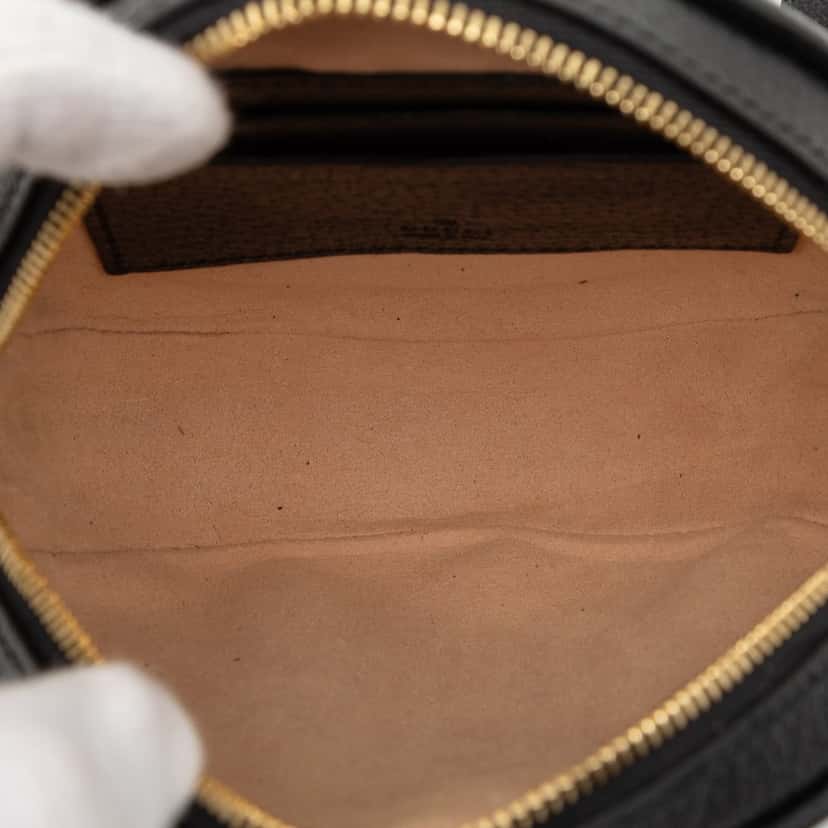 Gucci Mini Leather Round Ophidia Backpack Black Leather Very good condition - Model View