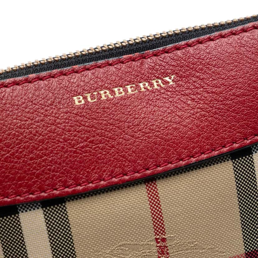 Burberry Haymarket Check Nylon Peyton Crossbody Beige Very good condition - Box View