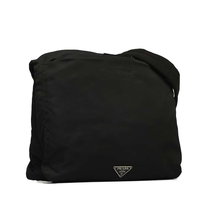 Prada Tessuto Messenger Bag Black Very good condition - Back View
