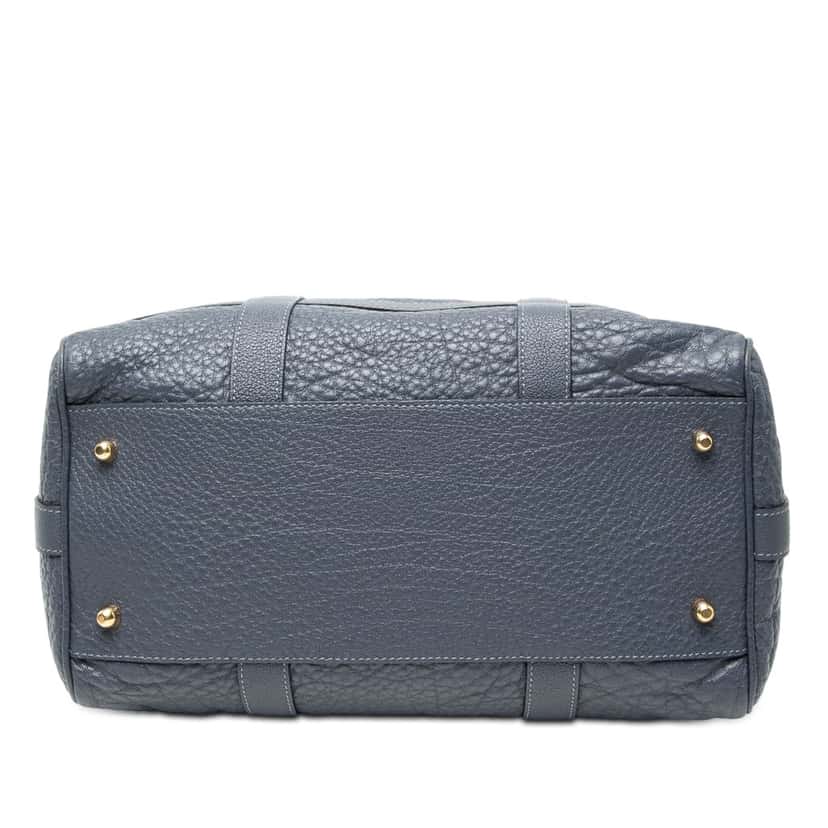 LOEWE Goatskin Anagram Paseo 30 Satchel Blue Leather Very good condition - Inside View