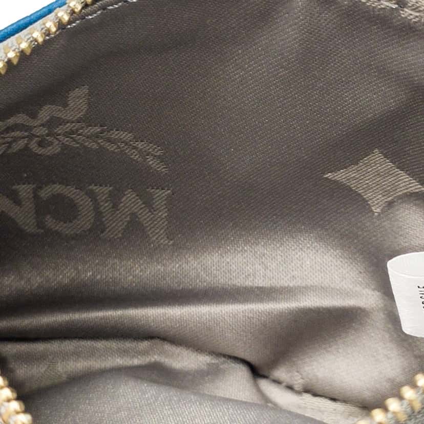 MCM Leather Visetos Coin Pouch Blue Leather Very good condition - Inside View