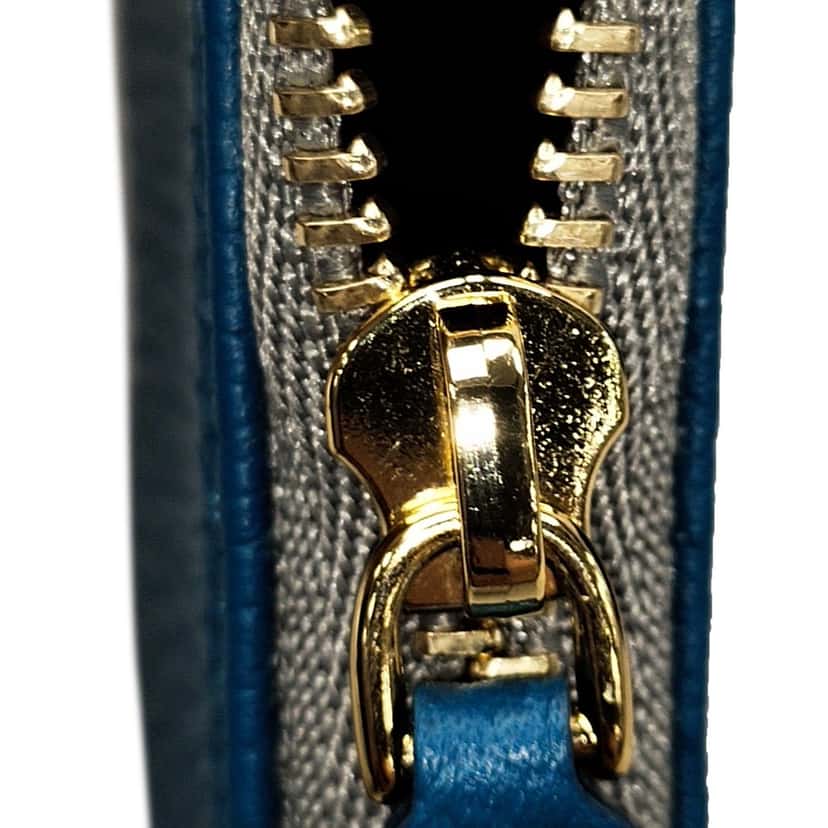 MCM Leather Visetos Coin Pouch Blue Leather Very good condition - Box View