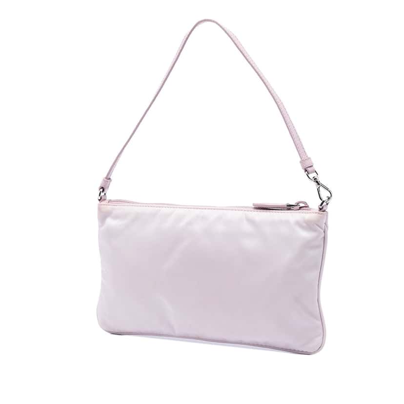 Prada Mini Re Nylon Pochette Pink Very good condition - Back View