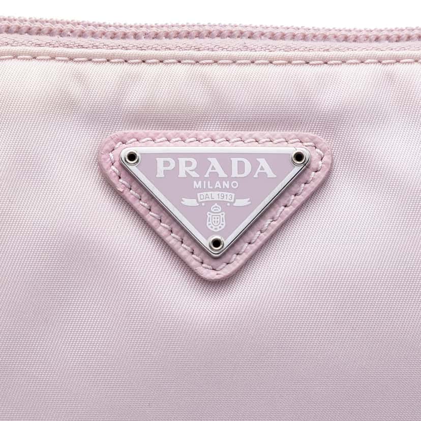 Prada Mini Re Nylon Pochette Pink Very good condition - Box View