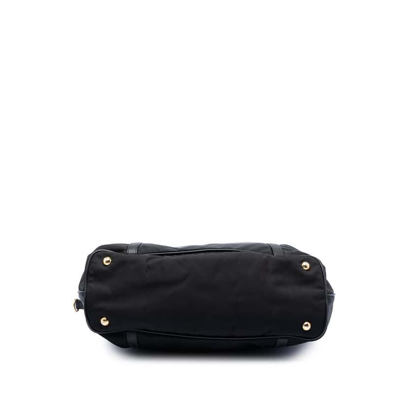 Prada Saffiano Trimmed Tessuto Satchel Black Very good condition - Inside View