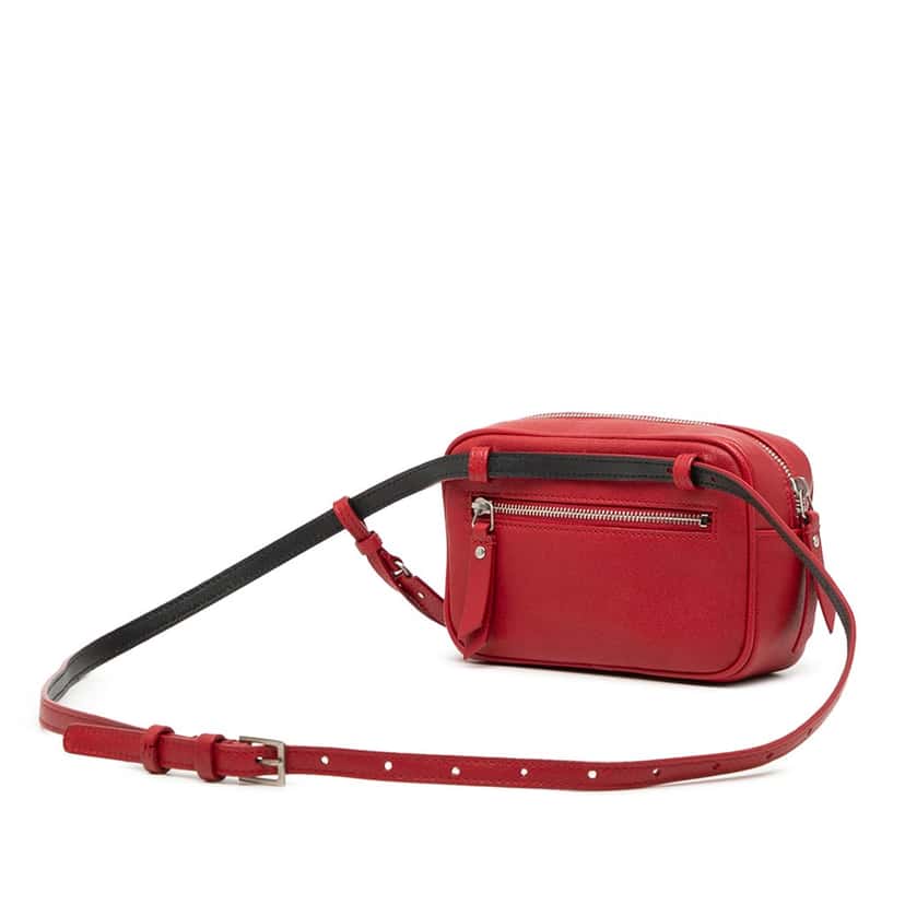 Saint Laurent Leather Monogram Lou Belt Bag Red Leather Very good condition - Back View