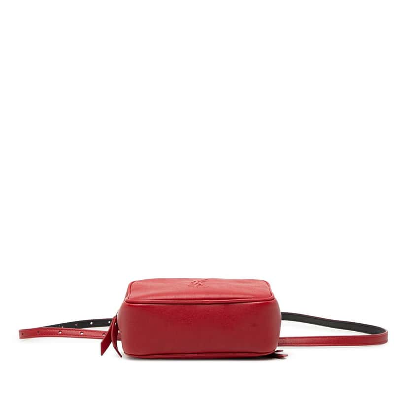 Saint Laurent Leather Monogram Lou Belt Bag Red Leather Very good condition - Inside View