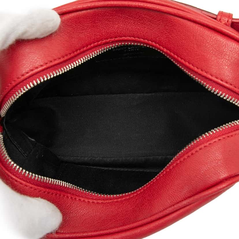 Saint Laurent Leather Monogram Lou Belt Bag Red Leather Very good condition - Model View