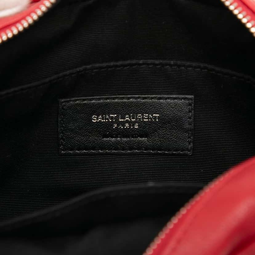 Saint Laurent Leather Monogram Lou Belt Bag Red Leather Very good condition - Box View