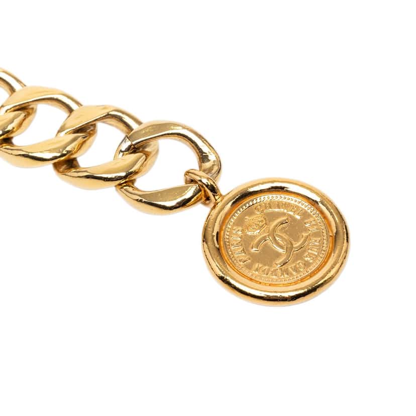 Chanel Gold Plated CC Medallion Chain Belt Gold Metal Very good condition - Inside View