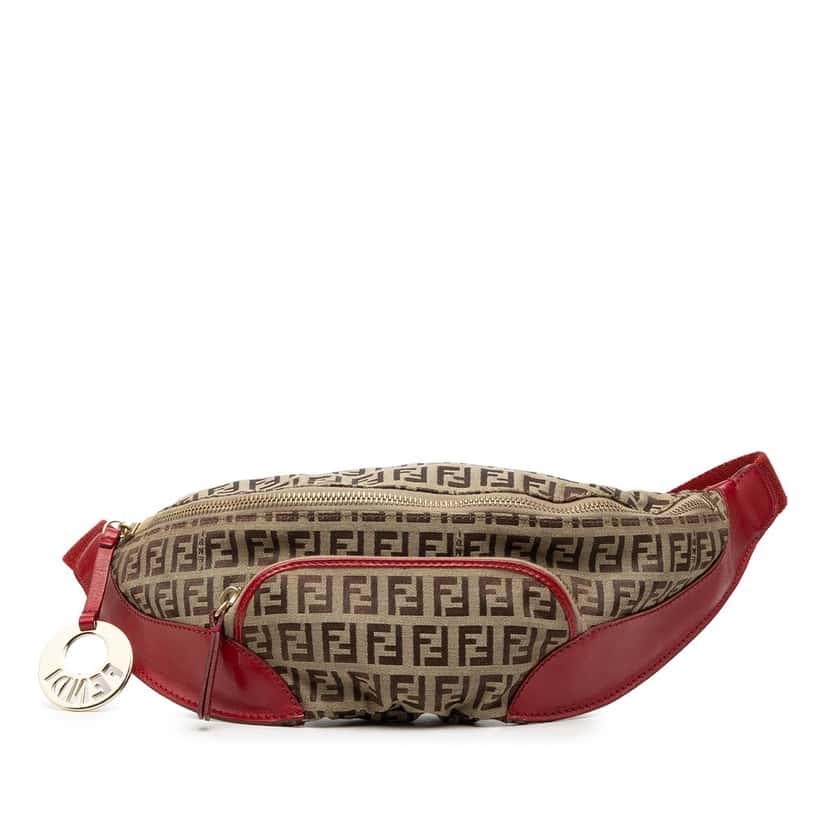 Fendi Zucchino Canvas Belt Bag Beige Good condition - Front View