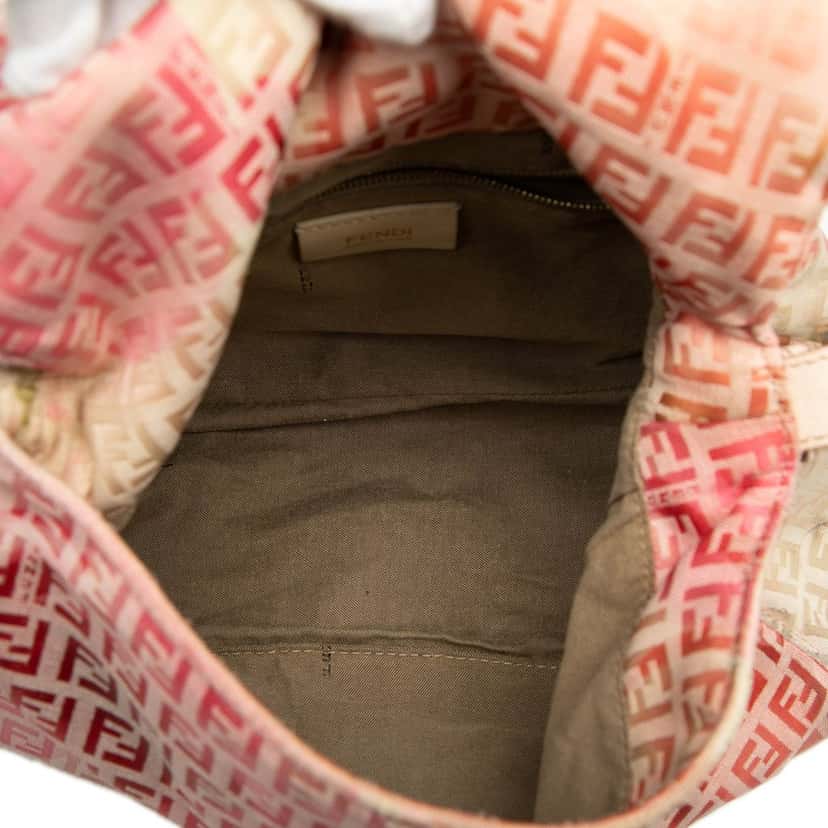 Fendi Zucchino Canvas Floral Mamma Forever Pink Very good condition - Model View