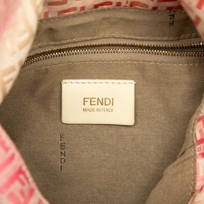 Fendi Zucchino Canvas Floral Mamma Forever Pink Very good condition - Box View