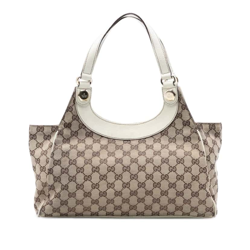 Gucci Medium GG Canvas Charmy Shoulder Bag Beige Very good condition - Front View