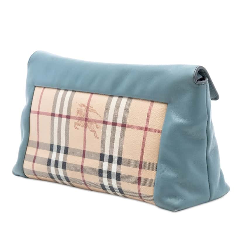 Burberry Haymarket Check Coated Canvas Leah Crossbody Beige Very good condition - Back View