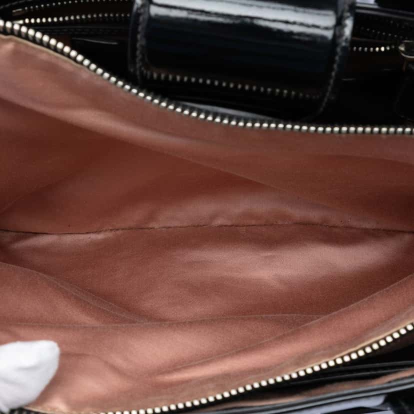 Miu Miu Patent Satchel Black Leather Very good condition - Box View