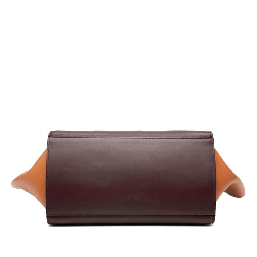 Celine Small Tricolor Leather Trapeze Satchel Brown Leather Very good condition - Inside View