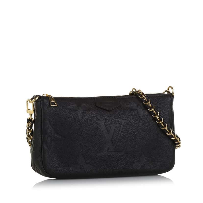 Louis Vuitton Monogram Empriente Bicolor Pochette Felicie Black Leather Very good condition - Back View