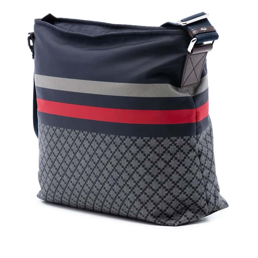 Gucci Diamante Nylon Web Crossbody Blue Very good condition - Back View