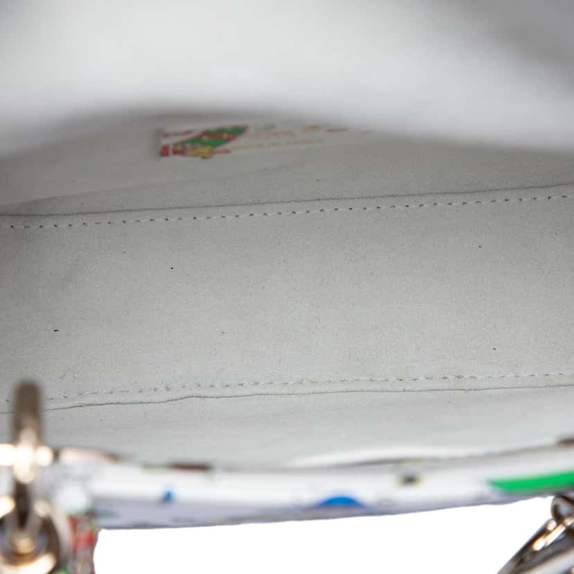Dior Small Calfskin Zodiac Lady Dior White Leather Very good condition - Model View