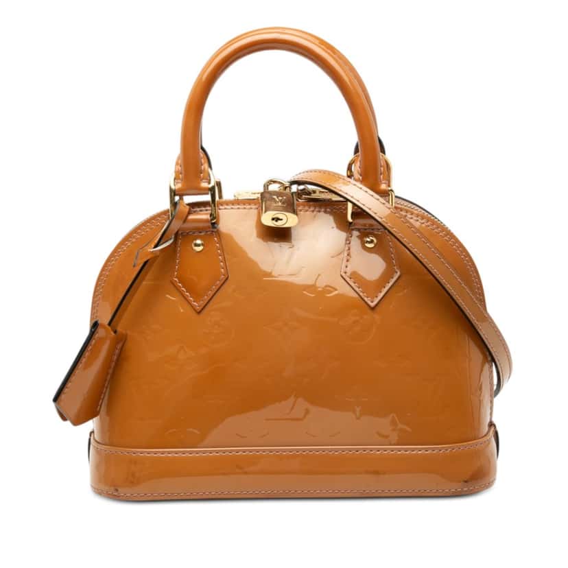 Louis Vuitton Monogram Vernis Alma BB Brown Leather Very good condition - Front View