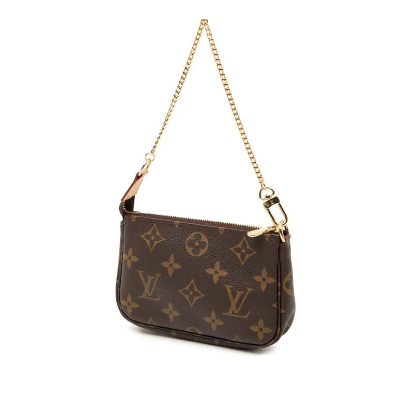 Louis Vuitton Monogram Mini Pochette Accessoires Brown Very good condition - Back View