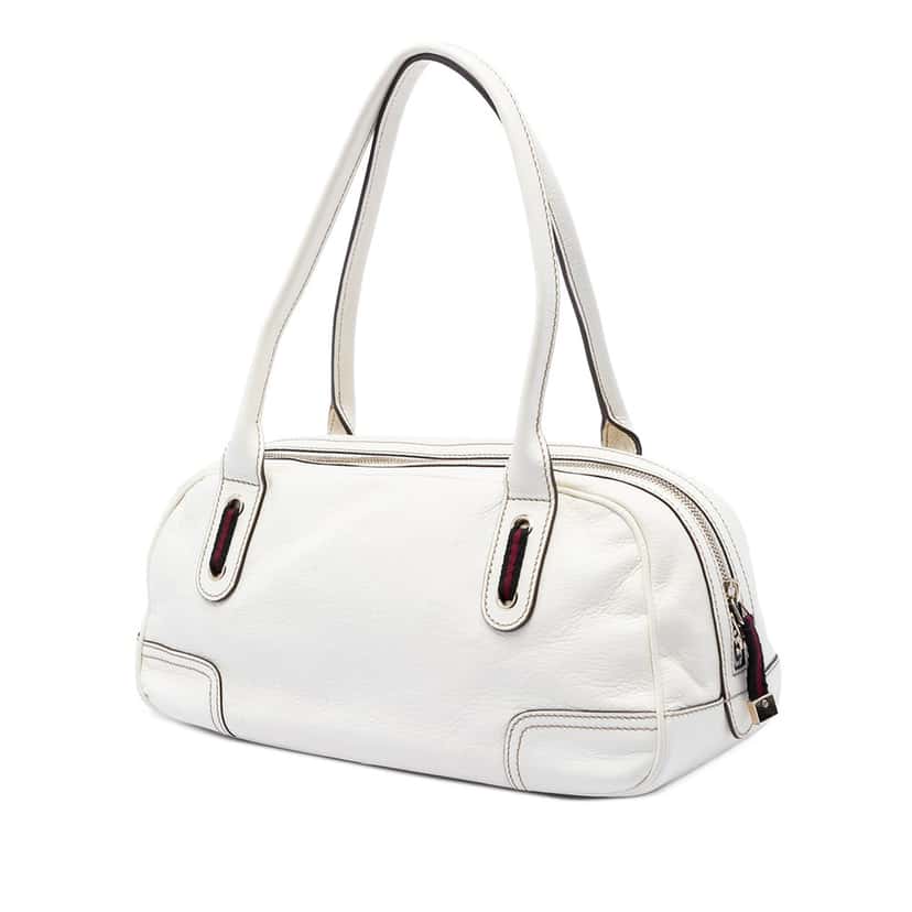 Gucci Leather Princy Shoulder Bag White Leather Very good condition - Back View