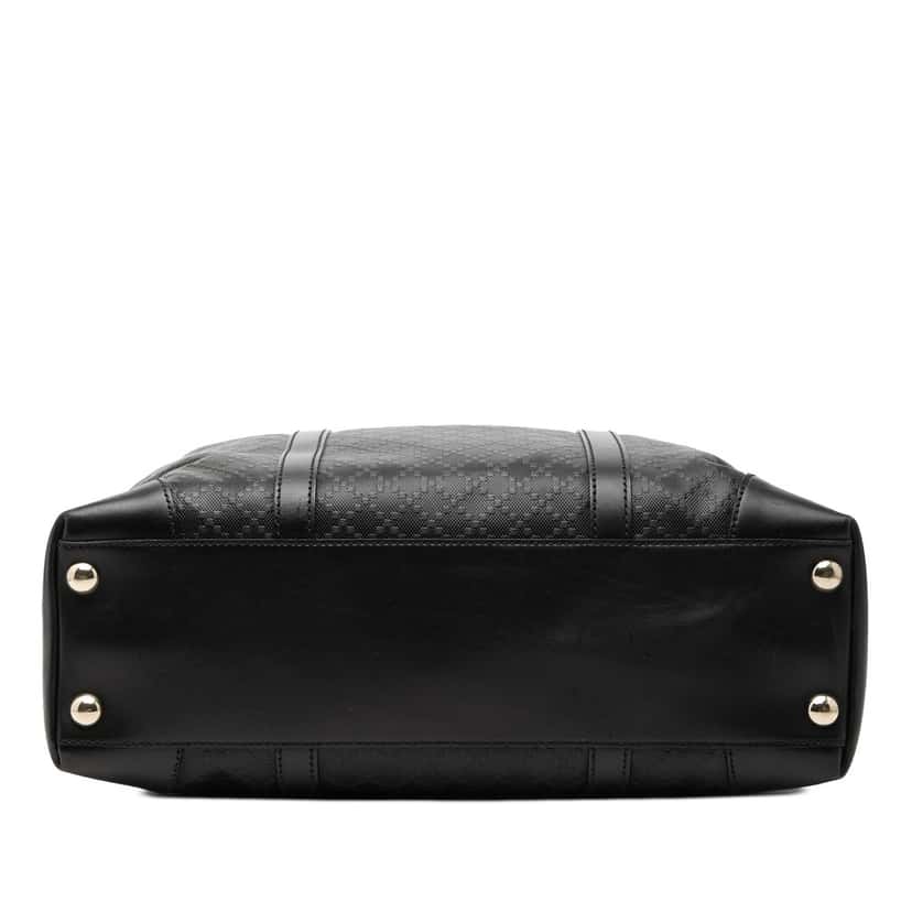 Gucci Diamante Calfskin Hilary Lux Joy Vertical Tote Black Leather Very good condition - Inside View