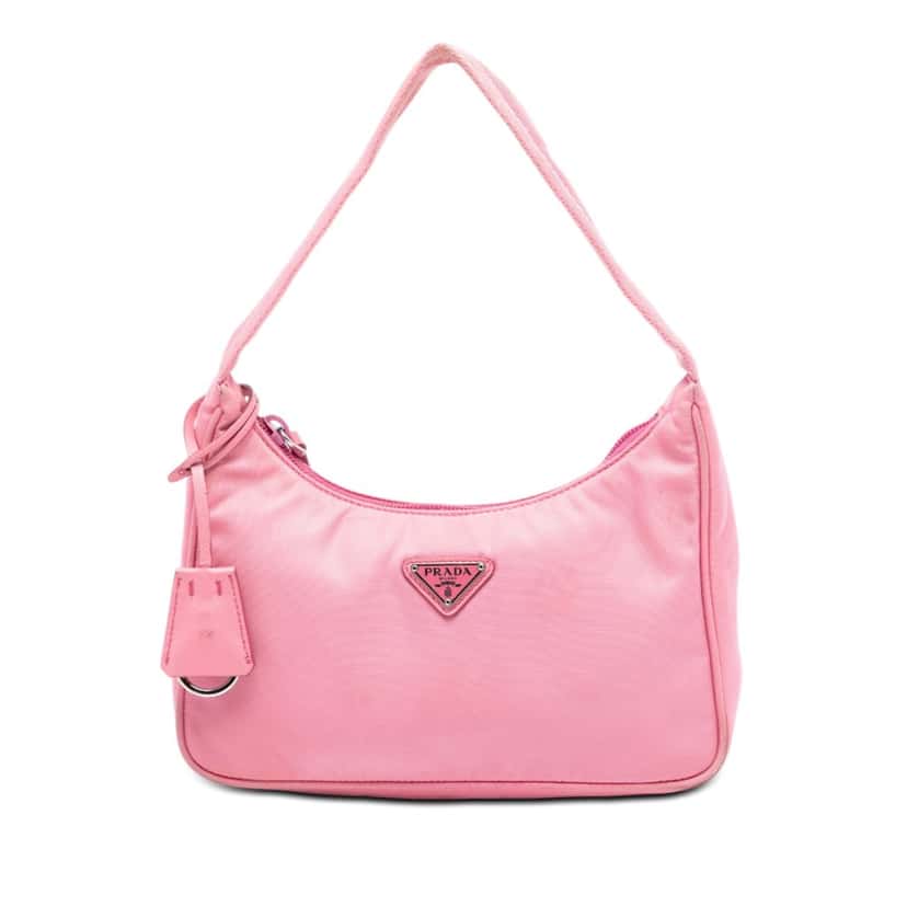 Prada Mini Tessuto Re Edition 2000 Shoulder Bag Pink Very good condition - Front View
