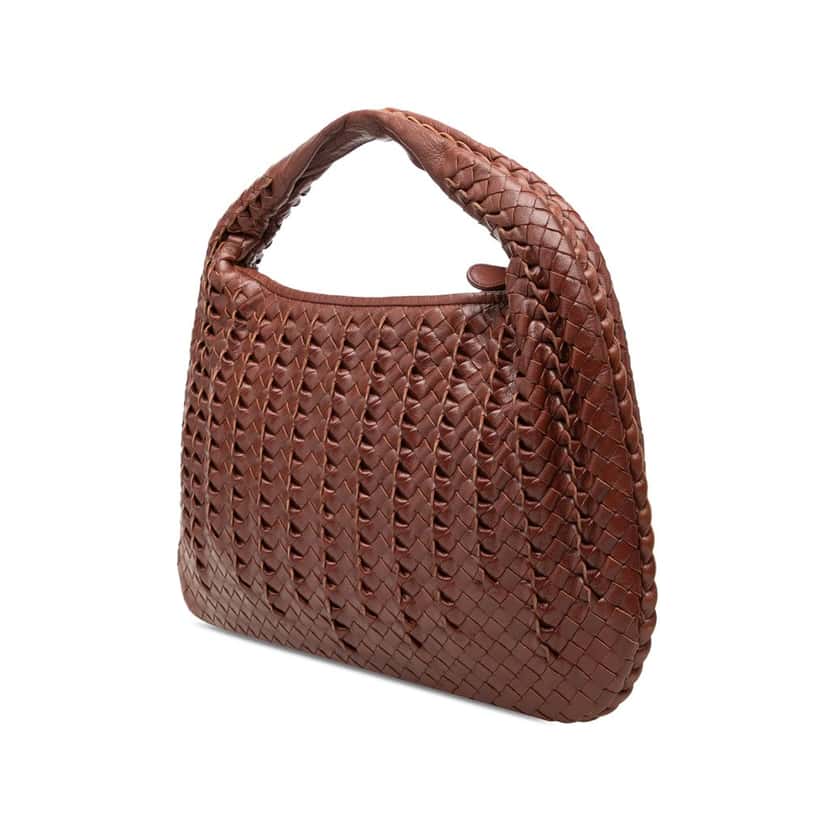Bottega Veneta Small Nappa Intrecciato Tornabuoni Hobo Brown Leather Very good condition - Back View
