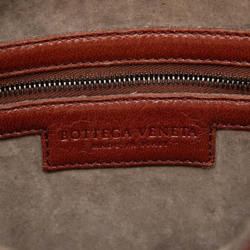 Bottega Veneta Small Nappa Intrecciato Tornabuoni Hobo Brown Leather Very good condition - Box View