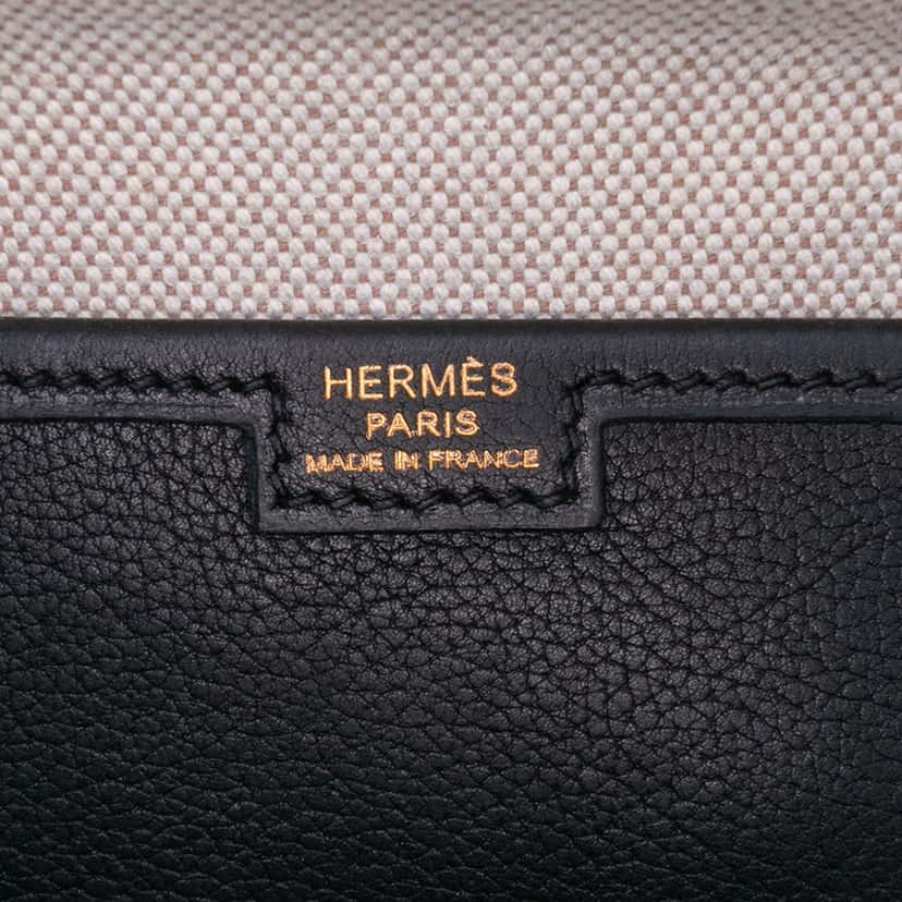 Hermès Evergrain Jige PM Black Leather Very good condition - Box View